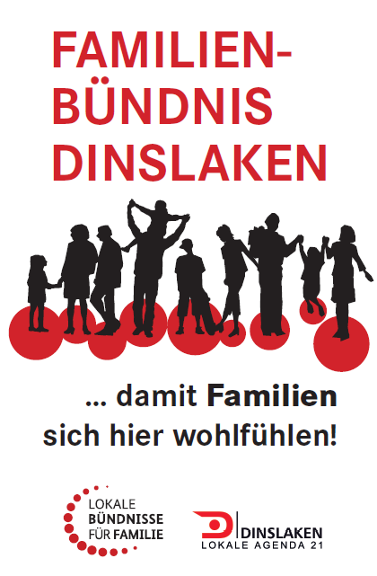 Logo Familienbündnis Dinslaken mit dem Zusatz: Damit Familien sich hier wohlfühlen