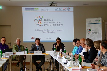 Dr. Michael Heidinger eröffnet den Workshop Global Nachhaltige Kommune in Dinslaken