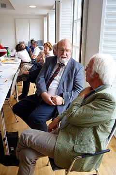 Workshopszene mit Wolfgang Kammann und Thomas Pieperhoff im Vordergrund
