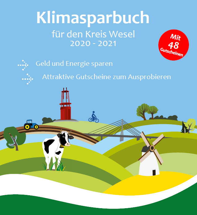 Titelbild Klimasparbuch des Kreises Wesel 2020 bis 2021