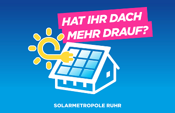 Logo der Solarmetropole Ruhr mit dem Titel Hat Ihr Dach mehr drauf