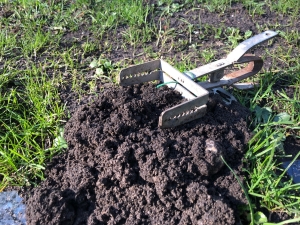 März 2021: Bei Pflegearbeiten auf dem Waldfriedhof in Oberlohberg ist eine Maulwurffalle gefunden worden.